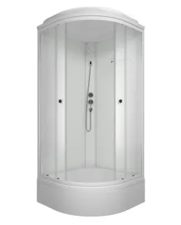 Душевая кабина Triton Лайт Щ0000061850 90x90 см профиль белый стекло с узором